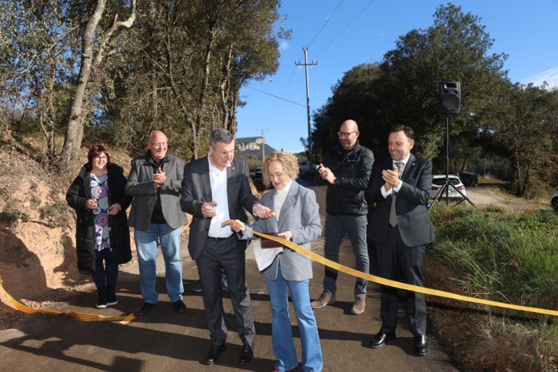 Amer inaugura les obres de millora i pavimentació del camí de la Barroca 