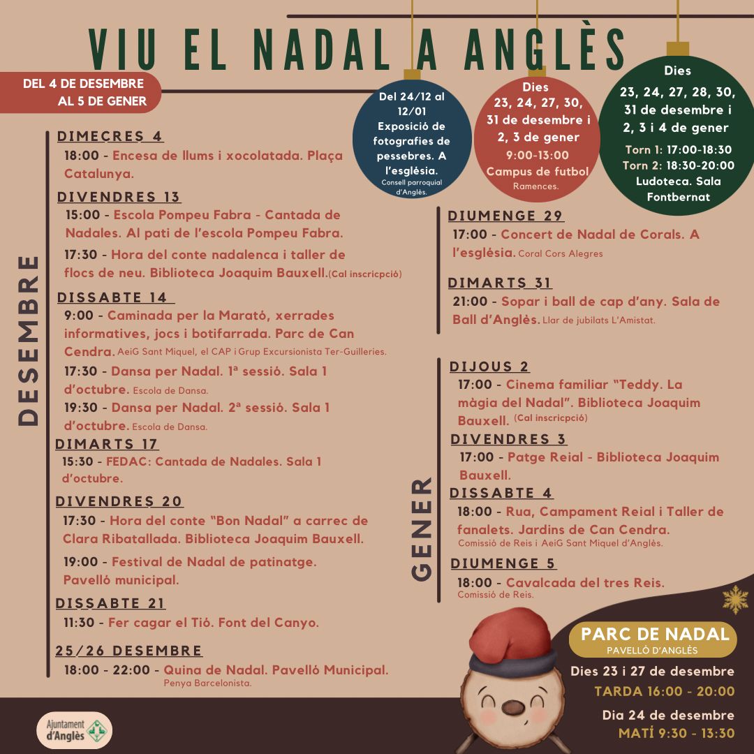 Anglès dona el tret de sortida a les festes de Nadal amb activitats per a tots els públics