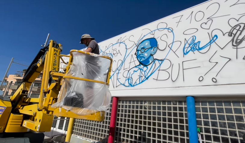 El Blanes Urban Fest impulsa la creació d'un mural commemoratiu dels 100 anys de l'Escola Joaquim Ruyra