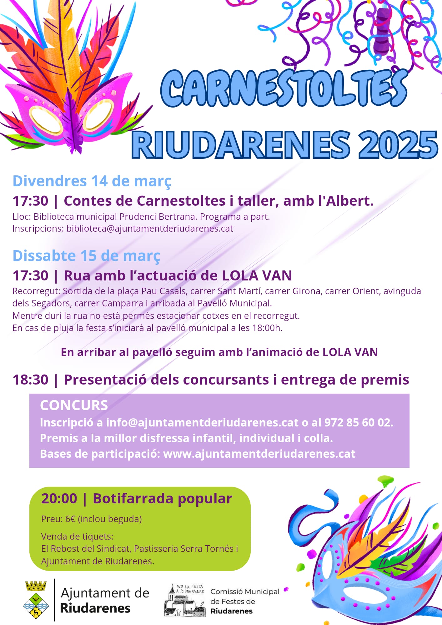 Obertes les inscripcions pel Carnestoltes 2025 de Riudarenes 