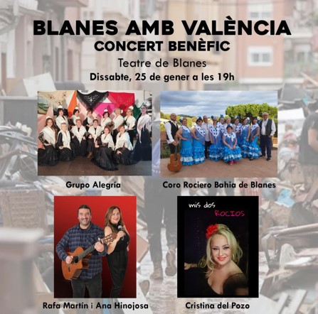 El Teatre de Blanes acull dissabte el concert 'Blanes amb València' per ajudar els damnificats per la DANA