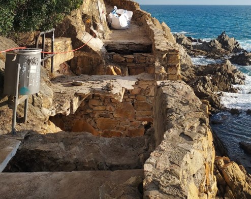 Lloret de Mar repara un enfonsament de 5 metres del camí de ronda 