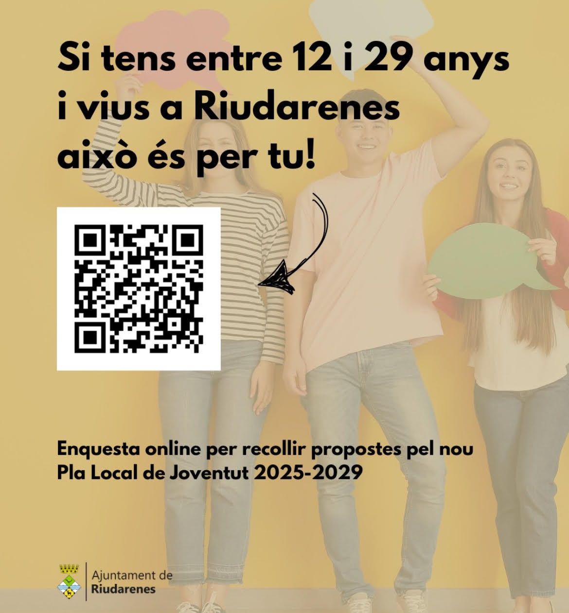 L'Ajuntament de Riudarenes impulsa una enquesta per renovar el Pla Local de Joventut 2025-2029 