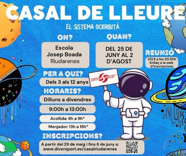Riudarenes obre les inscripcions pel casal municipal d'estiu 2024