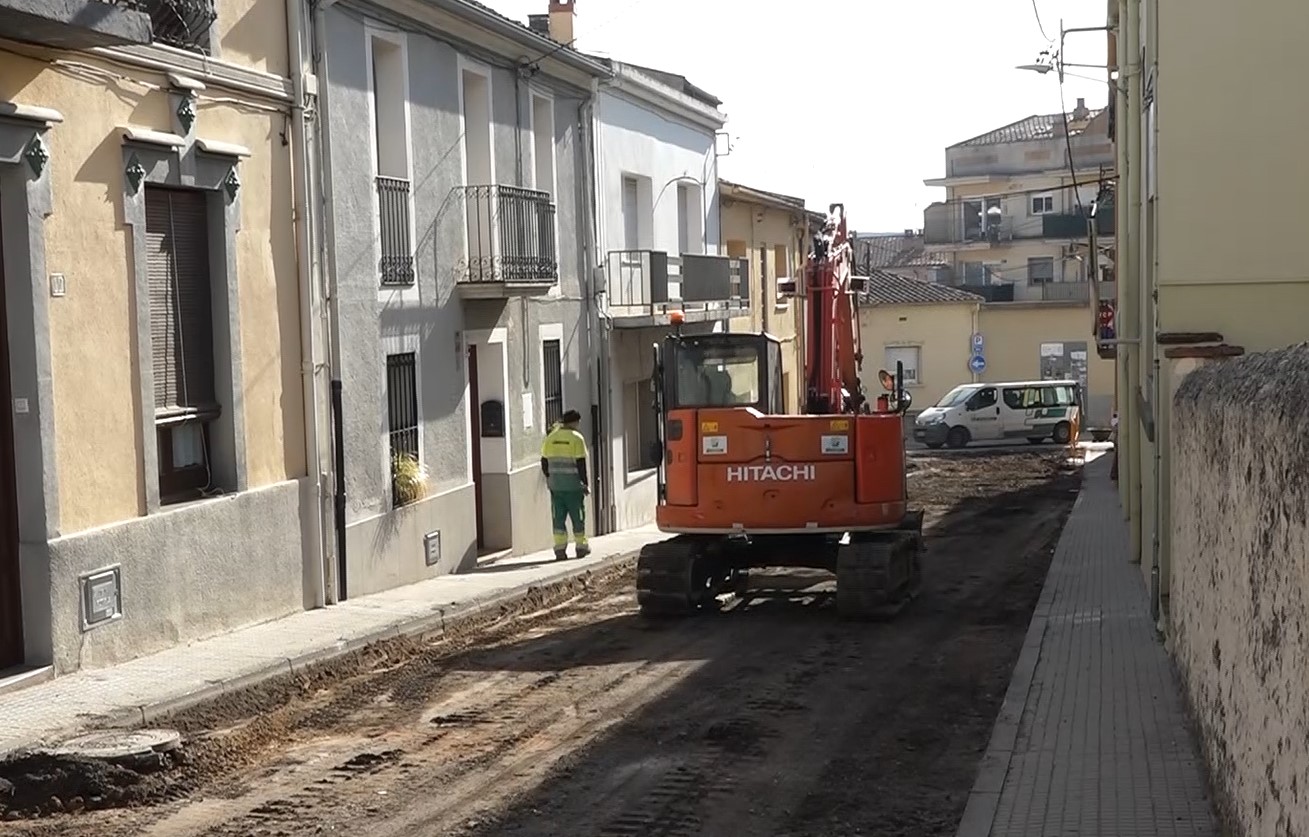 Riudarenes inicia les obres de reurbanització del carrer Sant Martí