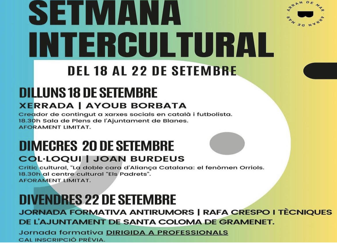 Blanes organitza una nova edició de la 'Setmana Intercultural de Blanes'