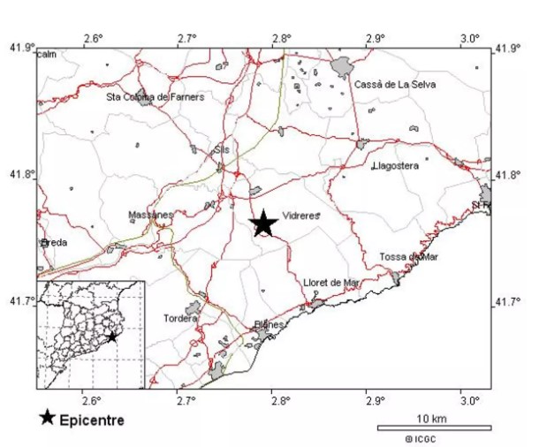 La Selva ha registrat tres terratrèmols en menys de 24 hores el cap de setmana