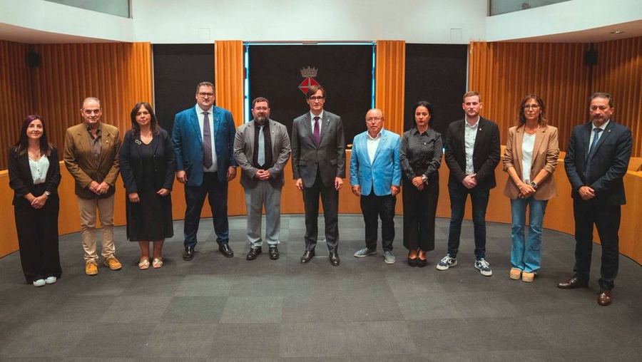 Visita del president Salvador Illa a Blanes per tractar diversos temes d'interès amb l'alcalde