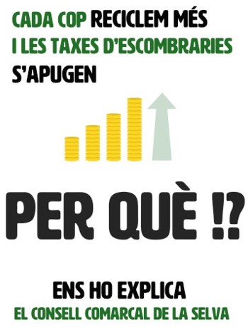 El Consell Comarcal de la Selva llança una campanya informativa sobre l'increment de les taxes de residus
