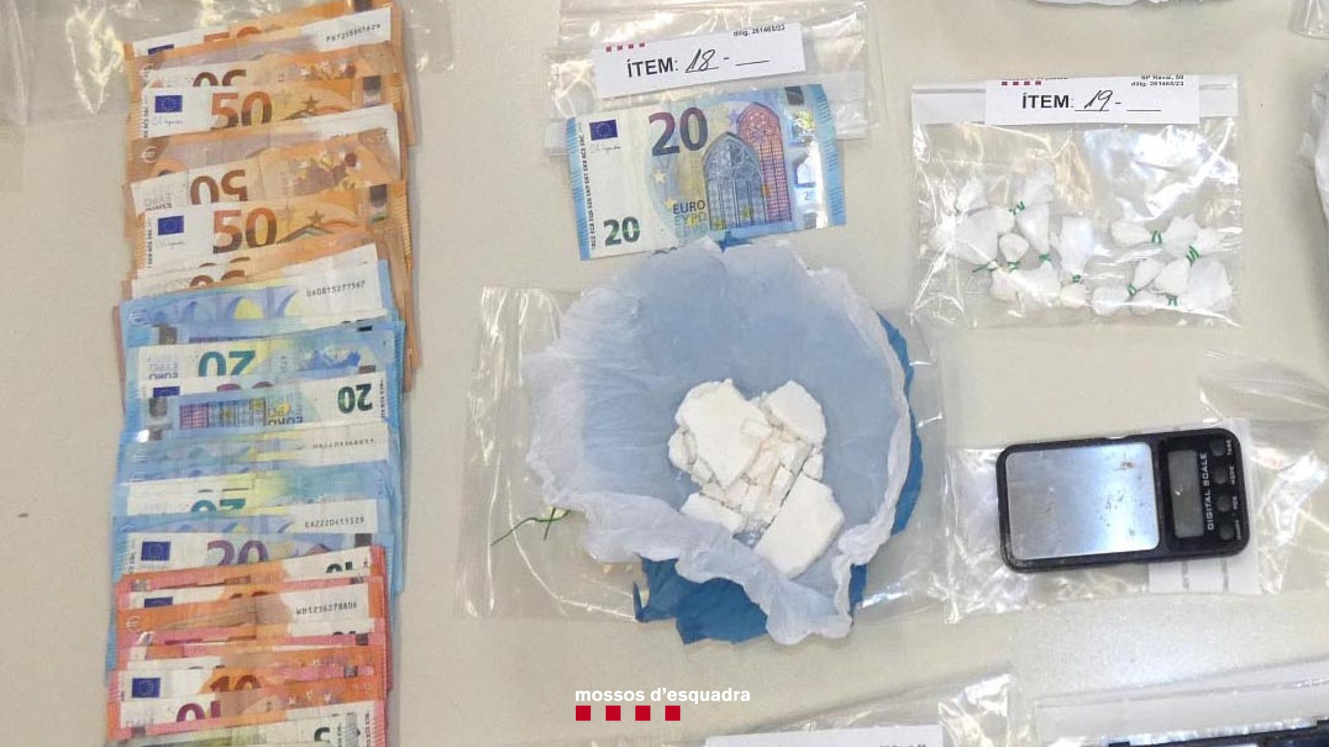 Ingressa a presó un home que es dedicava a la venda de cocaïna a la via pública de Blanes